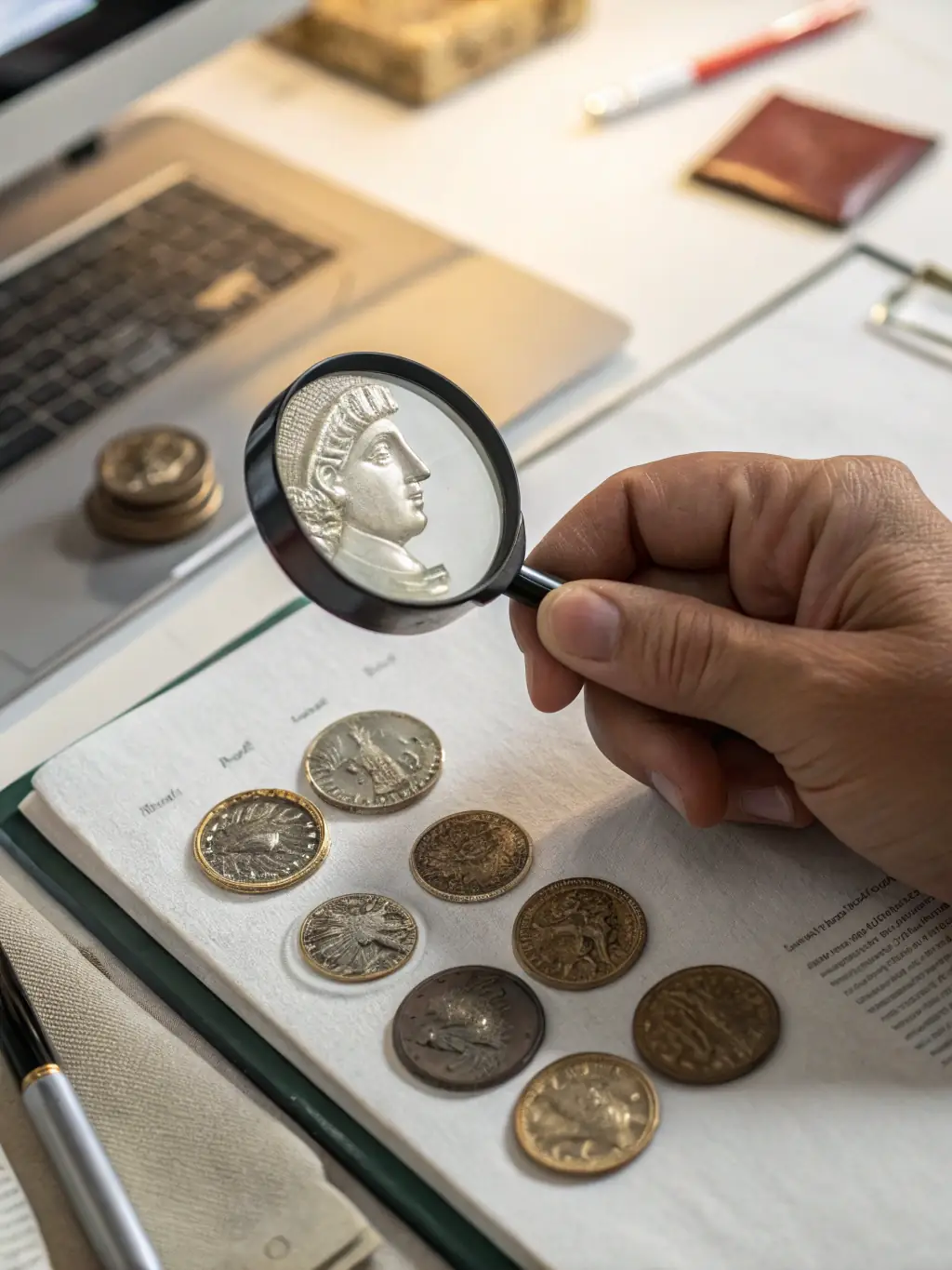 A high-quality image of a Platinum Coin, emphasizing its rarity and value, displayed alongside MIDASSKG's appraisal tools to symbolize trust and expertise.