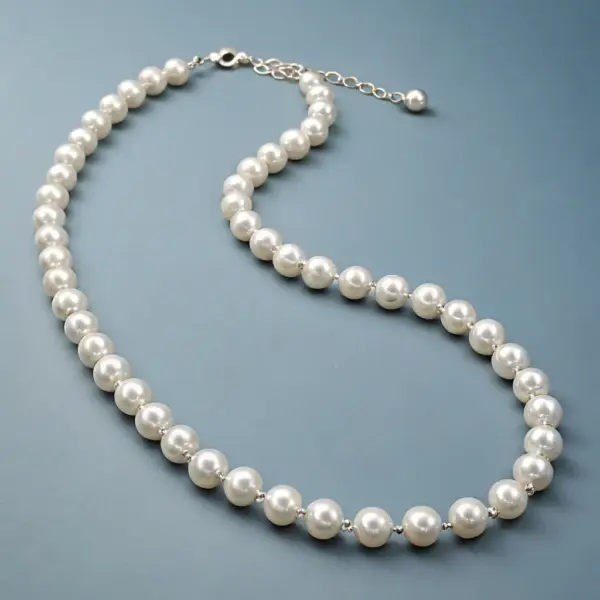 Silver Pearl Necklace