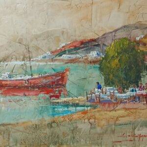 Παραθαλάσσιο τοπίο με βάρκα